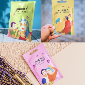 Прямоугольная упаковка пузырьковых крем масок