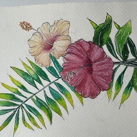 Цветы в акварели