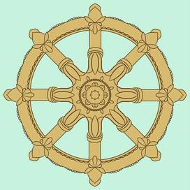 Buddhists wheel, Колесо символ буддизма