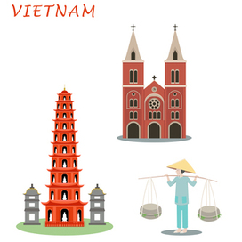 Сет иллюстраций Вьетнам
