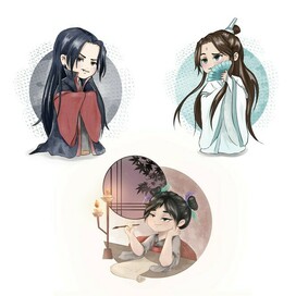 Чиби персонажи из новеллы Прист "Лю Яо: Возрождение клана Фуяо"