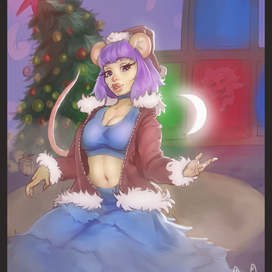 Мыша с луной