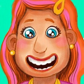 Мой персонаж в стиле мультфильма" я краснею"