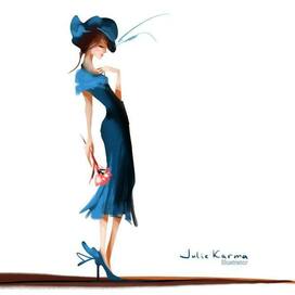 Дама с цветком