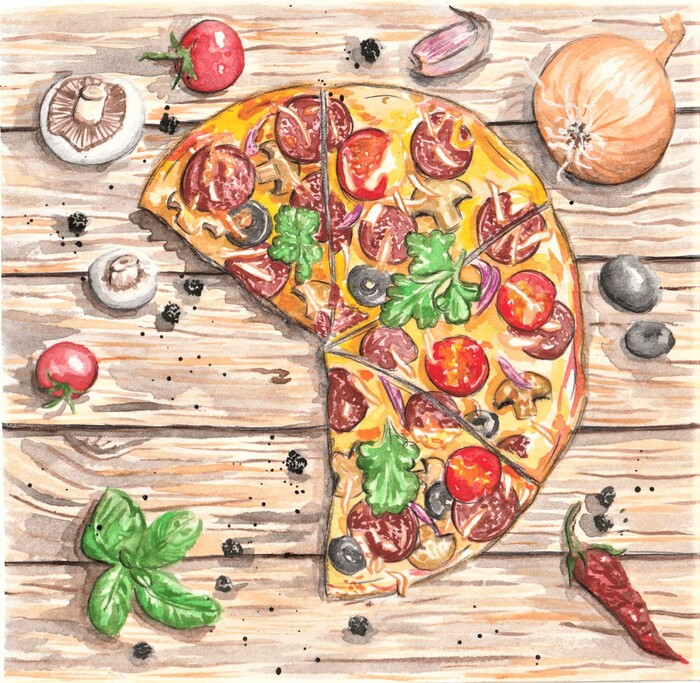 Pizza illustration