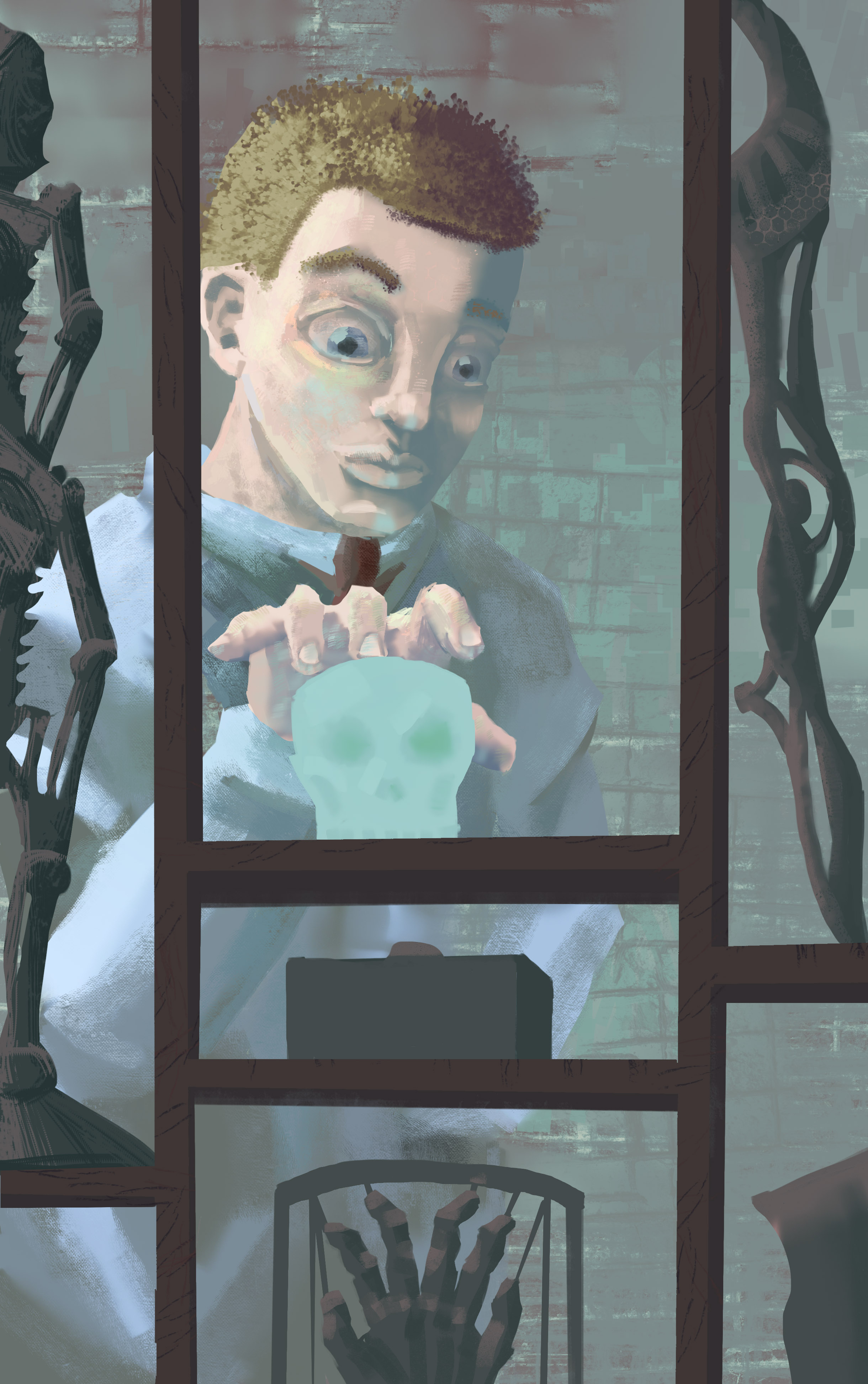 Иллюстрация \"Ученик Некроманта\" Книжная иллюстрация в