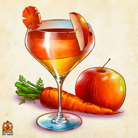 Морковно-яблочный коктейль