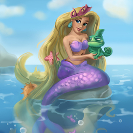 mermaid rapunzel