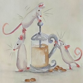 Мышата и кофейник