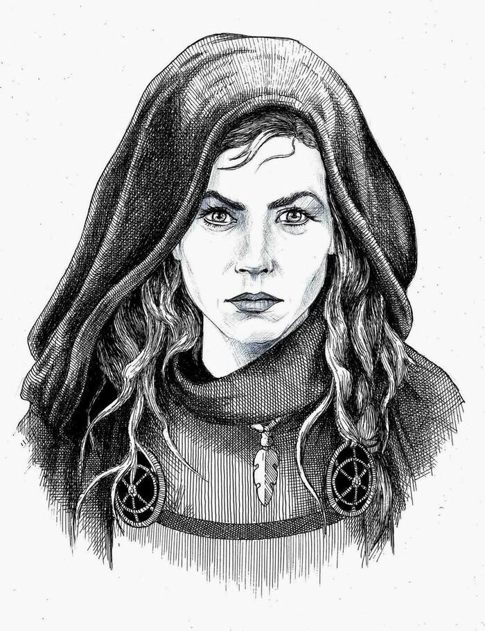 Иллюстрация Чара в стиле графика | Illustrators.ru