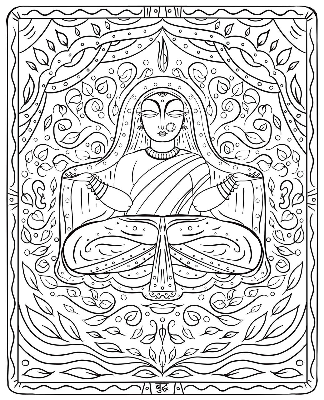 Раскраска Будда