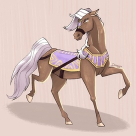 Персонаж игры Genshin в виде коня