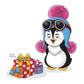 Пингвин и подарки