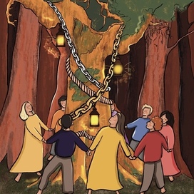 Метафорическая карта «Дерево с цепями» 