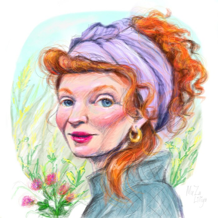 Иллюстрация Загадочная незнакомка в стиле детский, книжная графика,