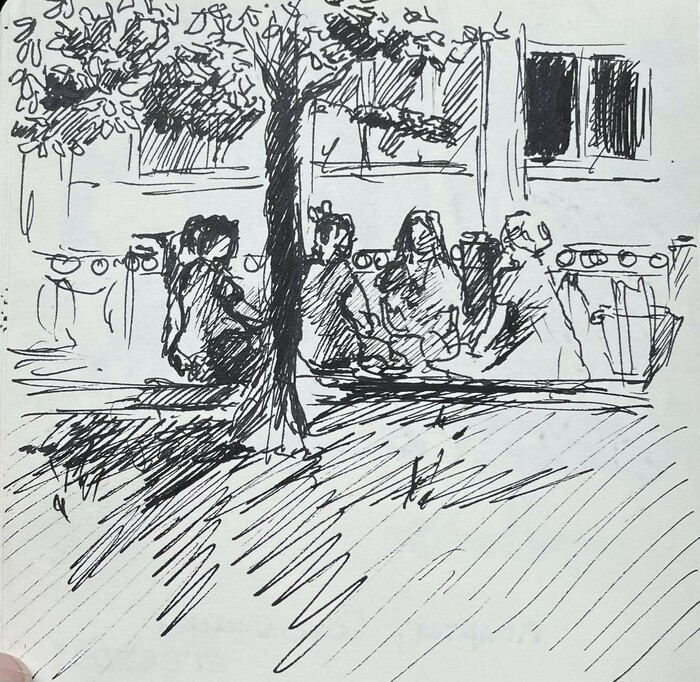 Иллюстрация Путевые заметки, Новая Голландия, Питер в стиле графика