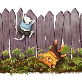 Иллюстрация для книги «Удивительные приключения в городе кошек» Н. Винярская