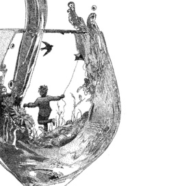 «Вино из одуванчиков», иллюстрация к одноименному произведению Рэя Брэдбери