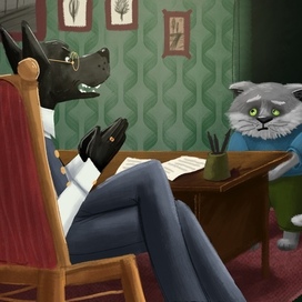 Иллюстрация к книге «Удивительные приключения в городе кошек» Н. Винярская