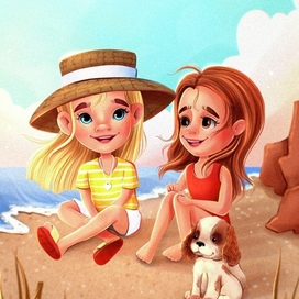 Девочки на пляже
