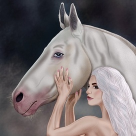 Девушка и лошадь 