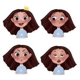 Иллюстрация персонаж девочка Софи, книжная иллюстрация 