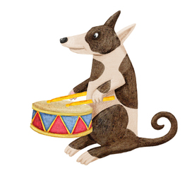 собачка с барабанчиком