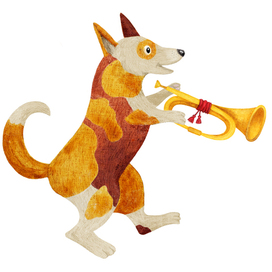 подружка собачки с дудочкой