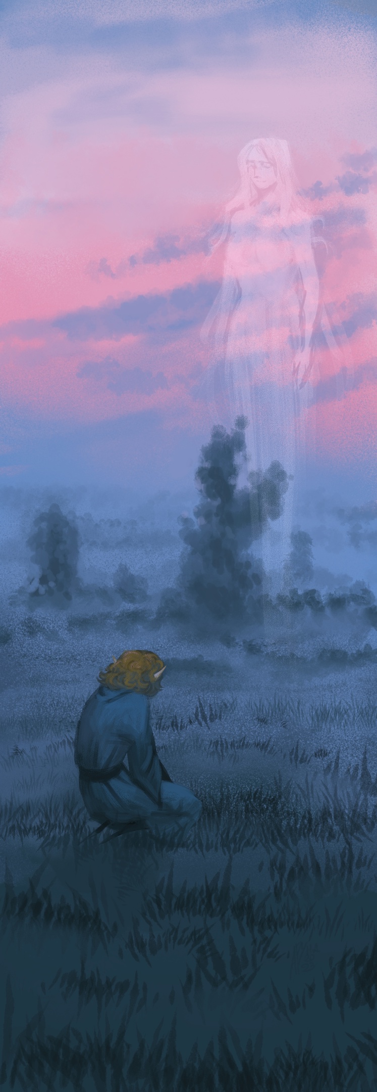 Иллюстрация Последнее прощание в стиле компьютерная графика