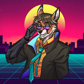 Synthwave fox