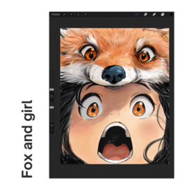 Fox and girl