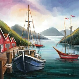 Корабли в норвежском порту