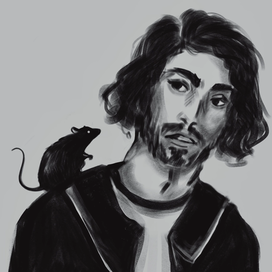 Man with a rat