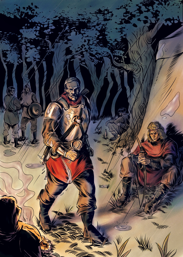 Иллюстрация А.Пехов. Харьганова пустошь. Работа колористом. Полоса