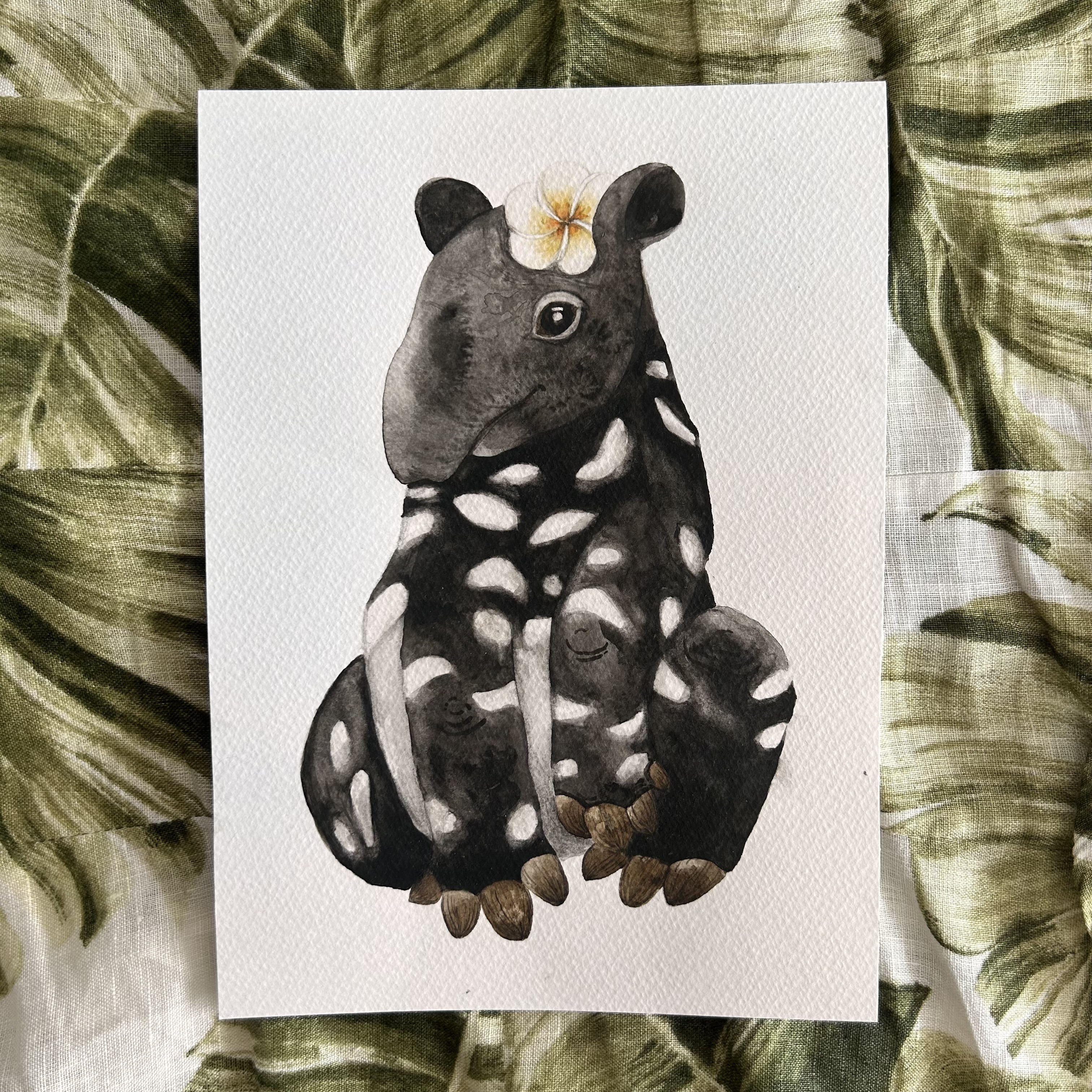 Акварельные персонажи. Серия зверушки из Азии.