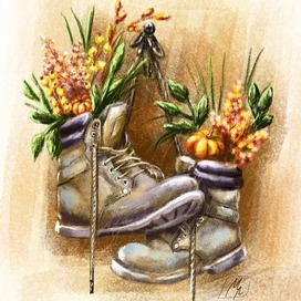ботинки с цветами