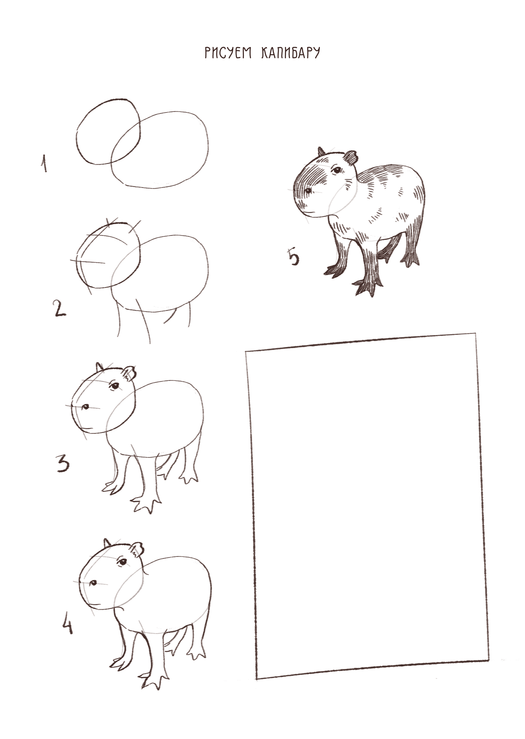 Иллюстрация Поэтапное рисование в стиле детский | Illustrators.ru