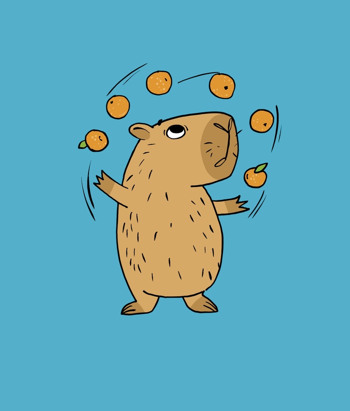 Рисунки по клеточкам капибара