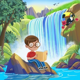 Иллюстрация к детской книге "Знайка"