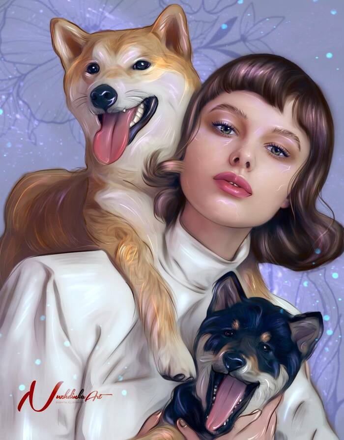 Иллюстрация Портрет в стиле Арт-ретушь в стиле мода и красота,