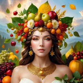 ИИ. Деметра, древняя Греция, богиня урожая,сезона урожая.