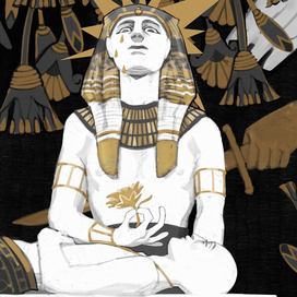 Рамзес II оплакивает сына (фрагмент работы)