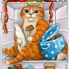 Кот в холодильнике 