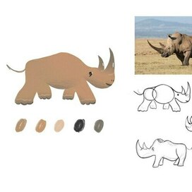 Стилизация носорога