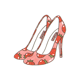  Клубничные туфли | Strawberry heels 