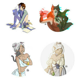 Illustration collection, characters