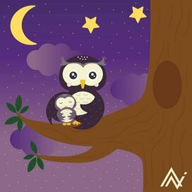 Сова с совенком