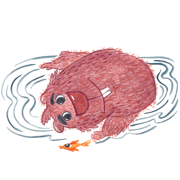 Иллюстрация Акварельная иллюстрация персонажа капибара в стиле