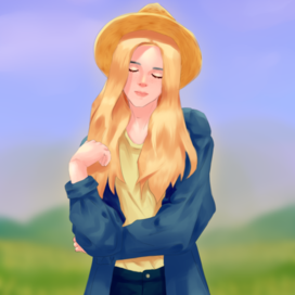 девушка в шляпе 