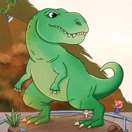 Динозавр в музее